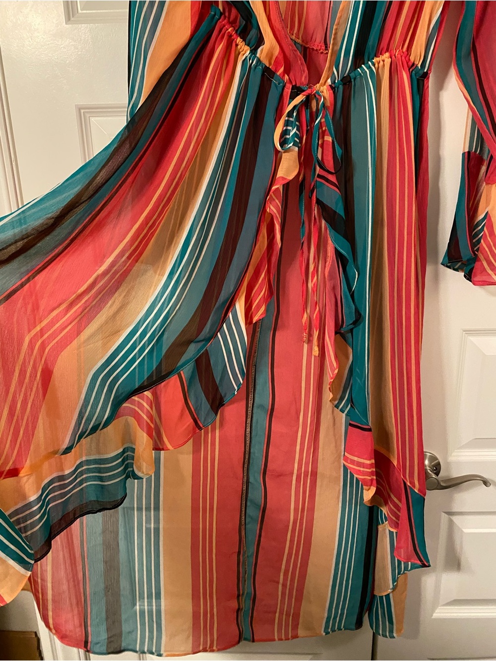 Striped 70’s Style Maxi Duster - Picture 5 of 5